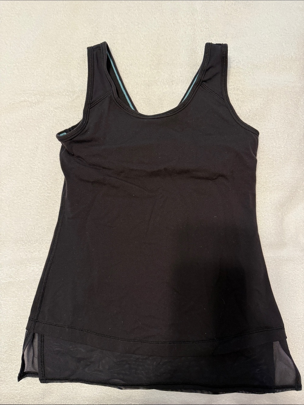 Ivivva Black Tank Top with Sheer Hem